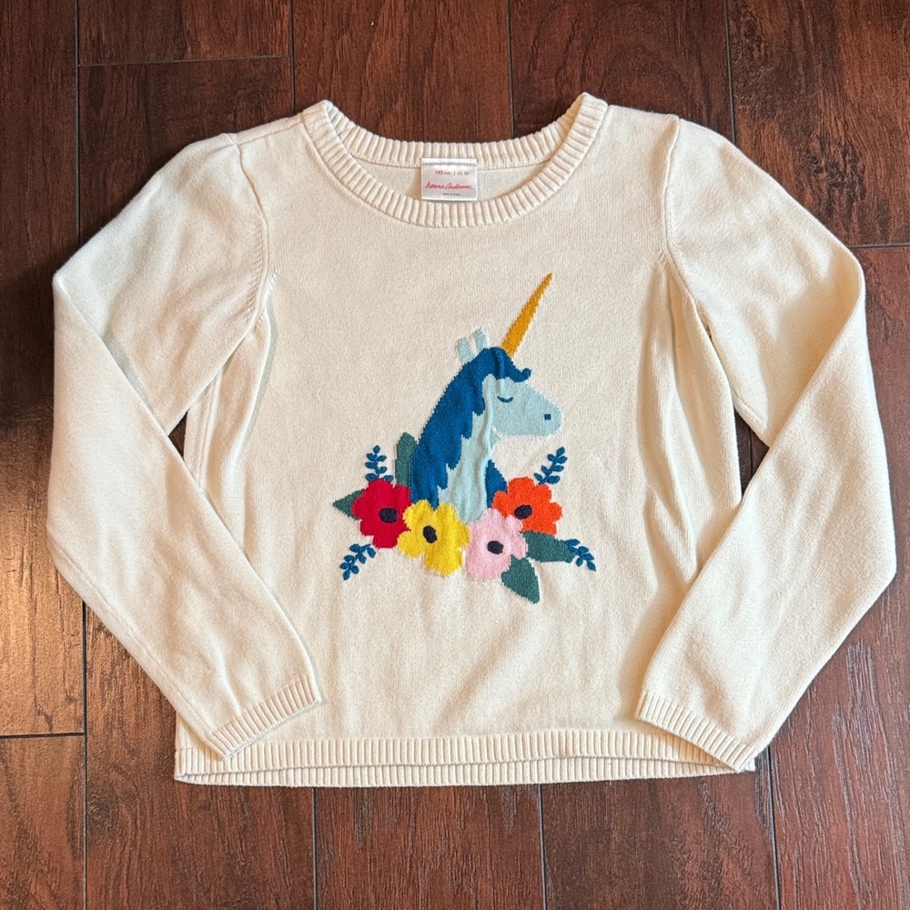 Hanna Andersson Cream Knit Sweater